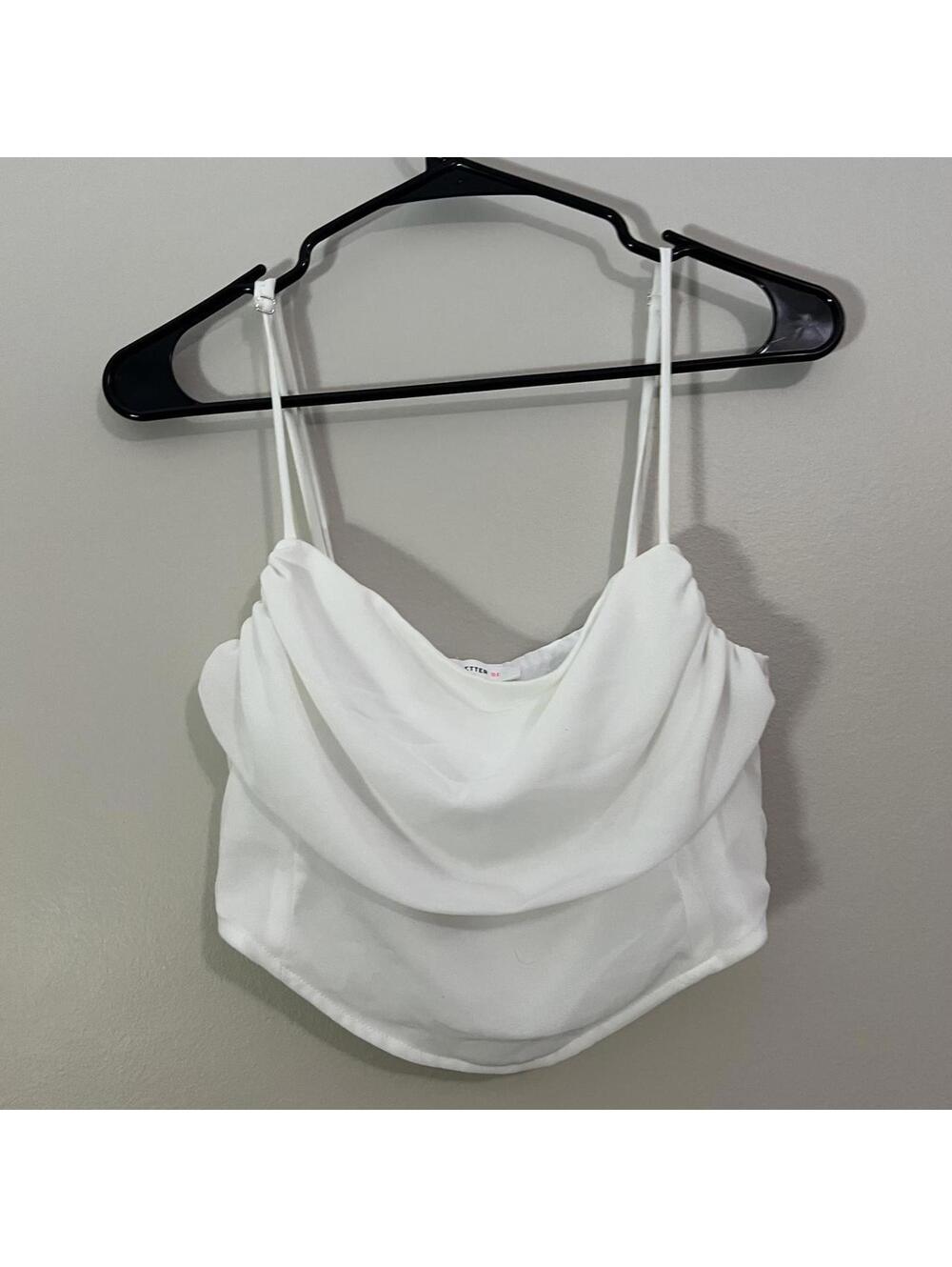 white flowy crop top